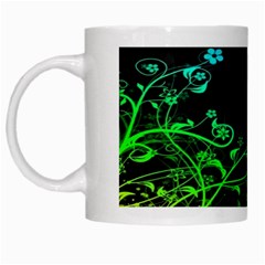 Abstract Colorful Plants White Mugs by BangZart