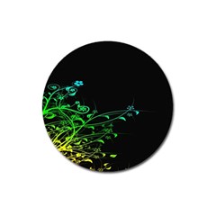 Abstract Colorful Plants Magnet 3  (round) by BangZart