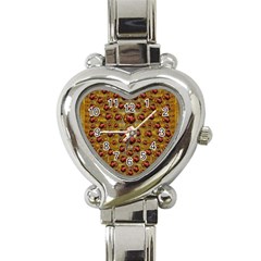 Angels In Gold And Flowers Of Paradise Rocks Heart Italian Charm Watch by pepitasart