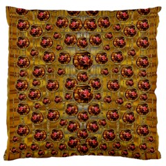 Angels In Gold And Flowers Of Paradise Rocks Large Cushion Case (two Sides) by pepitasart