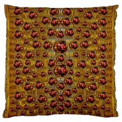 Angels In Gold And Flowers Of Paradise Rocks Standard Flano Cushion Case (one Side) by pepitasart