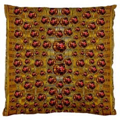 Angels In Gold And Flowers Of Paradise Rocks Standard Flano Cushion Case (two Sides) by pepitasart