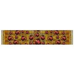 Angels In Gold And Flowers Of Paradise Rocks Flano Scarf (small)