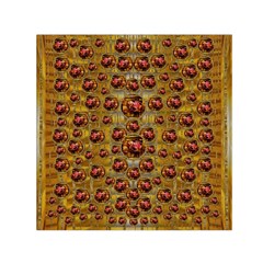 Angels In Gold And Flowers Of Paradise Rocks Small Satin Scarf (square) by pepitasart