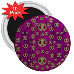 Ladybug In The Forest Of Fantasy 3  Magnets (10 Pack)  by pepitasart