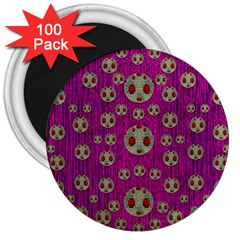 Ladybug In The Forest Of Fantasy 3  Magnets (100 Pack) by pepitasart