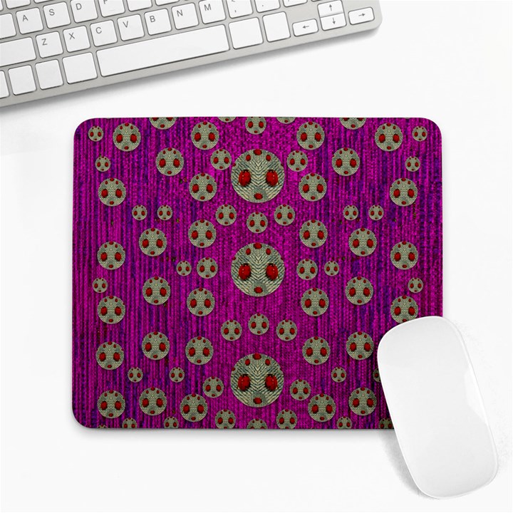 Ladybug In The Forest Of Fantasy Large Mousepads