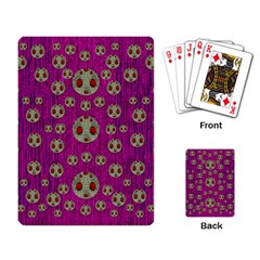 Ladybug In The Forest Of Fantasy Playing Card by pepitasart