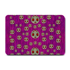 Ladybug In The Forest Of Fantasy Small Doormat  by pepitasart