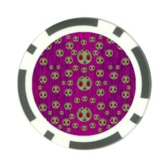 Ladybug In The Forest Of Fantasy Poker Chip Card Guard (10 Pack) by pepitasart