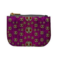 Ladybug In The Forest Of Fantasy Mini Coin Purses by pepitasart