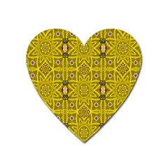 Stars And Flowers In The Forest Of Paradise Love Popart Heart Magnet by pepitasart