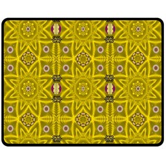 Stars And Flowers In The Forest Of Paradise Love Popart Double Sided Fleece Blanket (medium)  by pepitasart