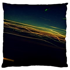 Night Lights Large Flano Cushion Case (two Sides) by BangZart