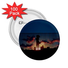 Art Sunset Anime Afternoon 2 25  Buttons (100 Pack)  by BangZart