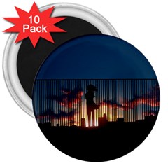 Art Sunset Anime Afternoon 3  Magnets (10 Pack)  by BangZart