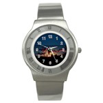 Art Sunset Anime Afternoon Stainless Steel Watch Front