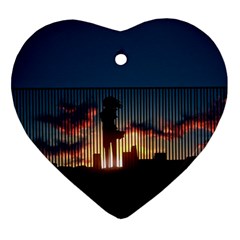 Art Sunset Anime Afternoon Heart Ornament (two Sides) by BangZart