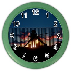 Art Sunset Anime Afternoon Color Wall Clocks by BangZart