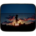 Art Sunset Anime Afternoon Fleece Blanket (Mini) 35 x27  Blanket