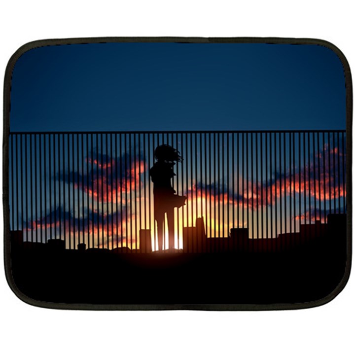 Art Sunset Anime Afternoon Fleece Blanket (Mini)