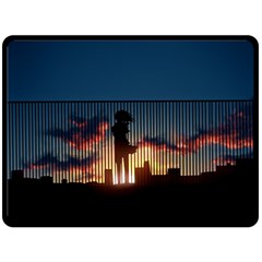 Art Sunset Anime Afternoon Double Sided Fleece Blanket (large)  by BangZart