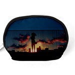 Art Sunset Anime Afternoon Accessory Pouches (Medium)  Back