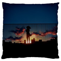 Art Sunset Anime Afternoon Large Flano Cushion Case (two Sides) by BangZart