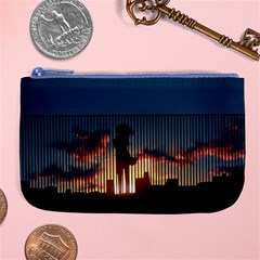 Art Sunset Anime Afternoon Large Coin Purse