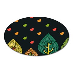 Vector Color Tree Oval Magnet by BangZart