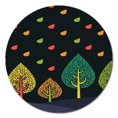 Vector Color Tree Magnet 5  (round) by BangZart