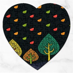 Vector Color Tree Jigsaw Puzzle (heart) by BangZart