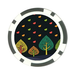 Vector Color Tree Poker Chip Card Guard (10 Pack) by BangZart