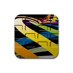 Colorful Docking Frame Rubber Coaster (square)  by BangZart