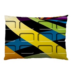 Colorful Docking Frame Pillow Case by BangZart