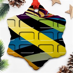 Colorful Docking Frame Ornament (snowflake) by BangZart