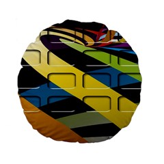 Colorful Docking Frame Standard 15  Premium Flano Round Cushions by BangZart