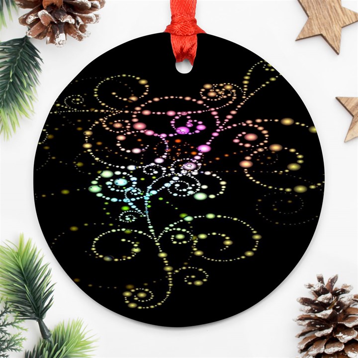 Sparkle Design Round Ornament (Two Sides)