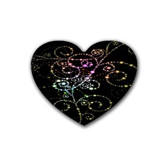 Sparkle Design Rubber Coaster (heart)  by BangZart