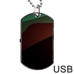 Color Vague Abstraction Dog Tag Usb Flash (one Side) by BangZart