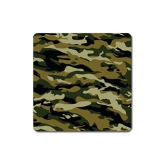 Military Vector Pattern Texture Square Magnet by BangZart