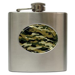 Military Vector Pattern Texture Hip Flask (6 Oz) by BangZart