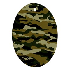 Military Vector Pattern Texture Oval Ornament (two Sides)