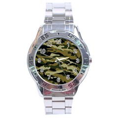 Military Vector Pattern Texture Stainless Steel Analogue Watch by BangZart