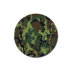 Military Camouflage Pattern Magnet 3  (round) by BangZart