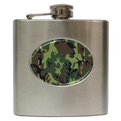 Military Camouflage Pattern Hip Flask (6 Oz) by BangZart