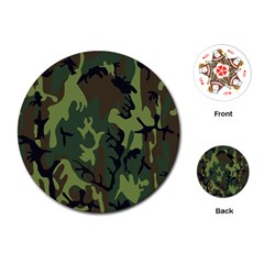 Military Camouflage Pattern Playing Cards (round)  by BangZart