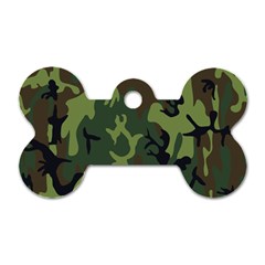 Military Camouflage Pattern Dog Tag Bone (two Sides) by BangZart