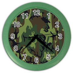 Military Camouflage Pattern Color Wall Clocks by BangZart