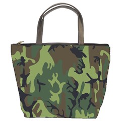 Military Camouflage Pattern Bucket Bags by BangZart